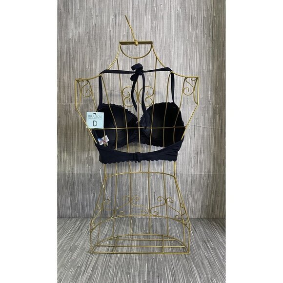 SUNDAZED Woman’s Nixie Underwire Bra-Sized Halter Bikini Top Black SZ 34D - Picture 5 of 7